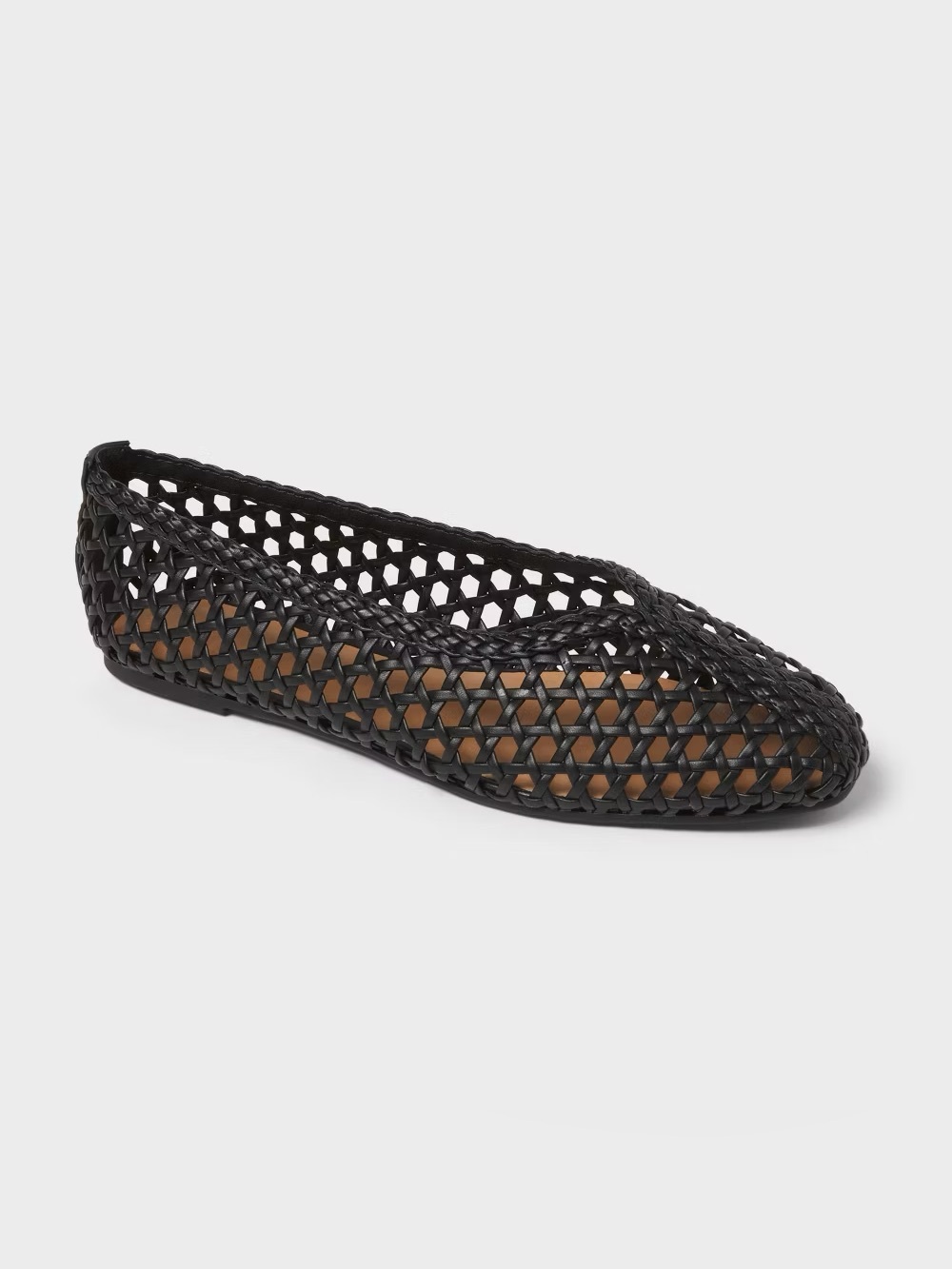 NWT Women’s Universal Thread Gia Flats Sz 8.5 Black Woven Memory Foam Insole
